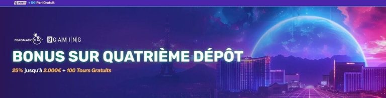 Let's Lucky Casino bonus quatrième dépôt